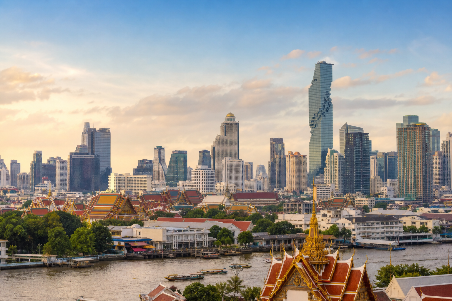 Bangkok skyline in Thailand