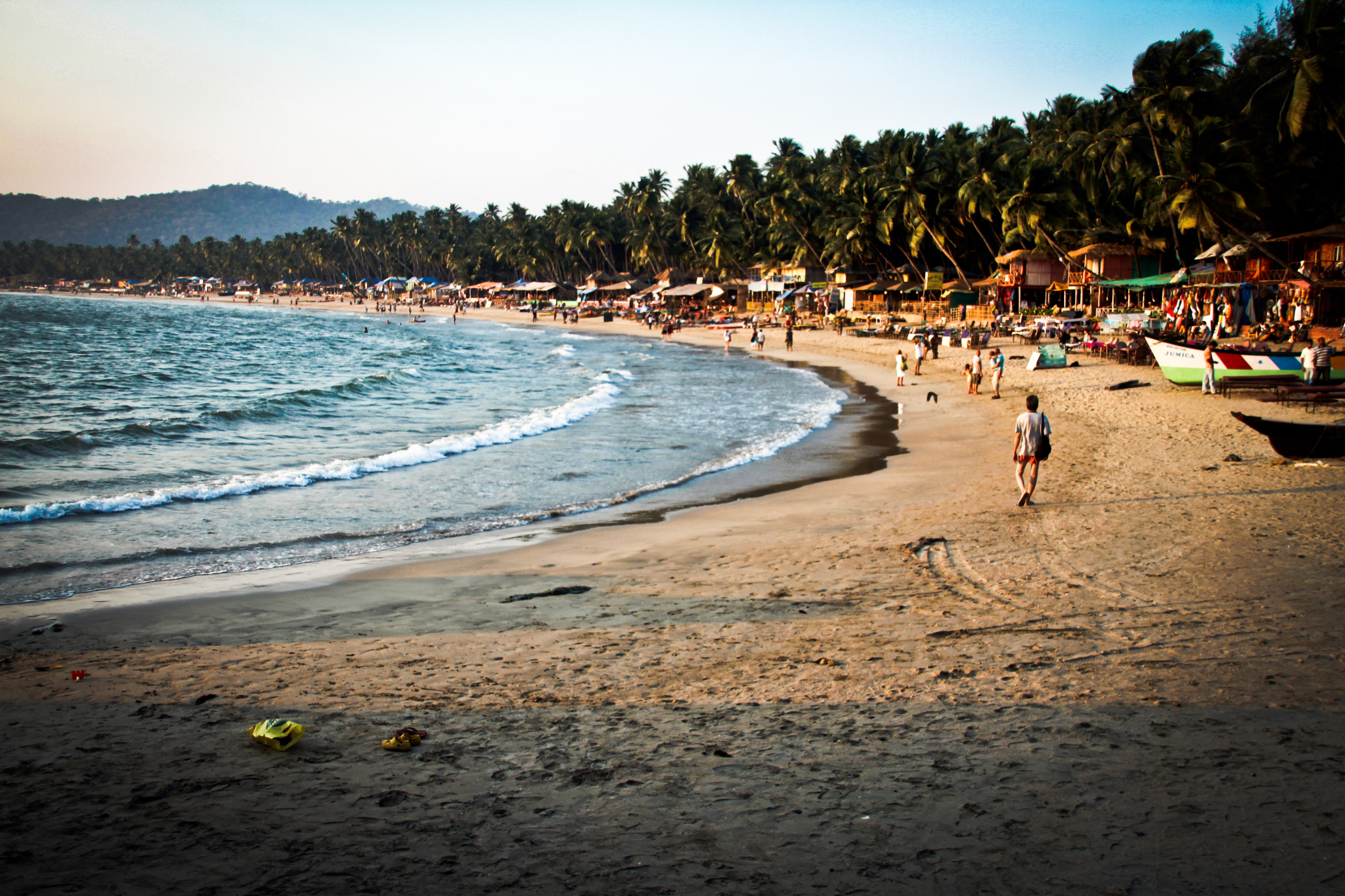 Palolem Beach coastline in Goa
